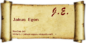 Jakus Egon névjegykártya
